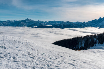 Ski mountaineering in the Julian Alps, Friuli-Venezia Giulia, Italy