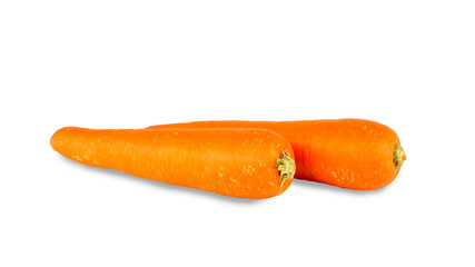 Orange carrot vegetable isolated on white background with clipping path