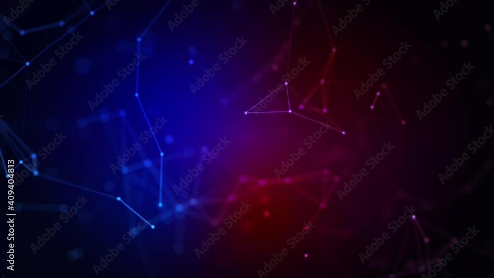 Aufkleber dots and lines transform. network connection structure. 3d network concept. technology network conce