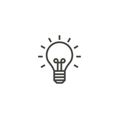Lightbulb. Vector icon template