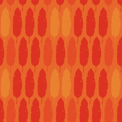 Funky Tropical Vector Seamless Pattern. Banana Leaves Feather Dandelion Monstera Tropical Seamless Pattern.