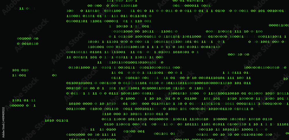 Poster Texture composed by a sequence of zero and one number. Abstract futuristic cyberspace with binary code, matrix background with digits.