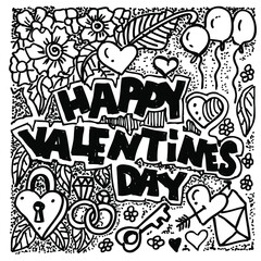 Happy valentines day, doodle