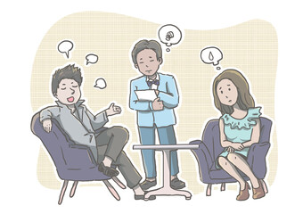 people in conversation