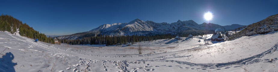 Panorama Hala Gąsienicowa Zima Tatry © Ola i Eryk