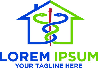 Asclepius Greek God of medicine logo