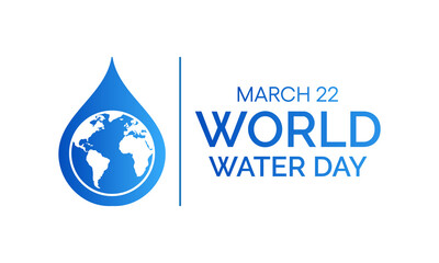 World Water Day is an annual observance day that highlights the importance of freshwater. The day is used to advocate for the sustainable management of freshwater resources. Vector illustration.