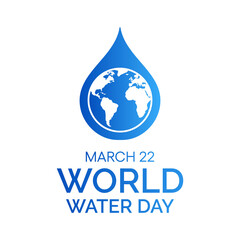 World Water Day is an annual observance day that highlights the importance of freshwater. The day is used to advocate for the sustainable management of freshwater resources. Vector illustration.