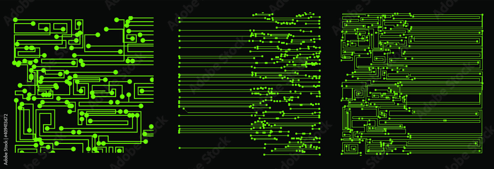 Poster pattern of the microcircuit silicon chip.