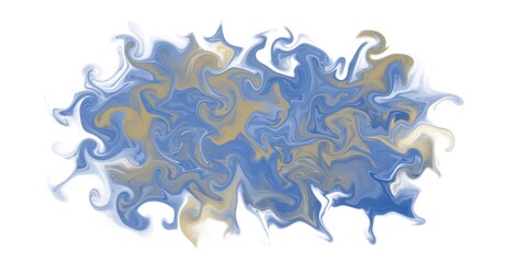 Abstract blue marble stain - Acrylic paint flow - Ink marbling texture - Liquid marble texture - Colorful background wallpaper - isolated subject