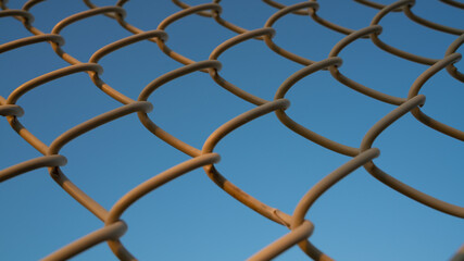 Background image of a garden chain link fence