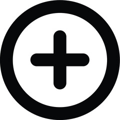 Plus Icon vector. Add icon. Addition sign. Medical Plus icon.