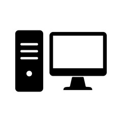 Computer, Desktop Icon Isolated On Background