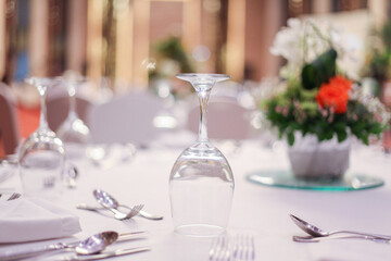 table top set on the banquet