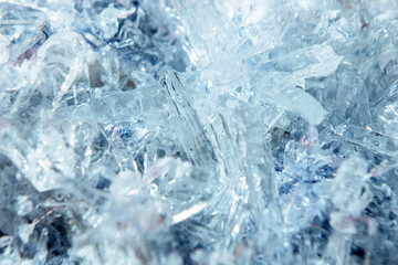 crystals close up. crystal texture. Frozen water