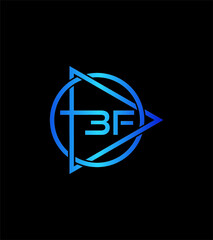 T3F logo template, vector logo for business and company identity 