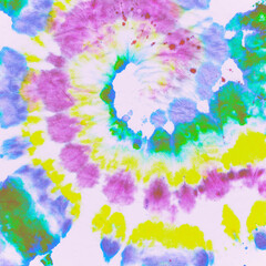 Tie Dye Circle. Colorful Batik Print. Heart Watercolor Backdrop. Tie Die Circular Kaleidoscope. Rainbow Abstract Patterns. Hippie Spiral Style. Water Artistic Texture. Unicorn Tie Dye Circle.