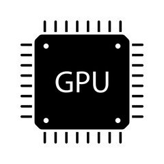 GPU icon. Circuit board icon Isolated On Background