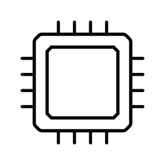 GPU icon. Circuit board icon Isolated On Background