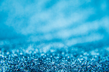 Aqua blue abstract background. Texture bokeh. Defocused image