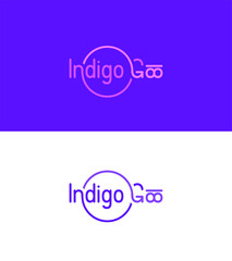 Indigo Goo logo template, Vector logo for business and company identity 