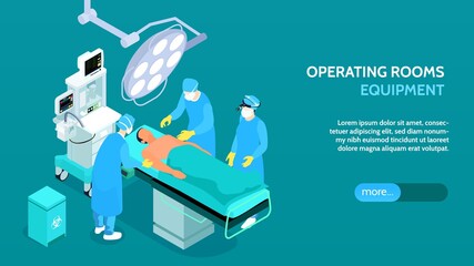 Operating Room Isometric Banner