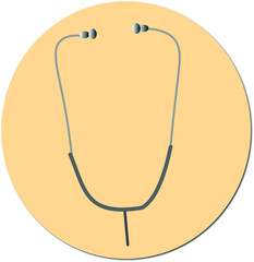 stethoscope on white background