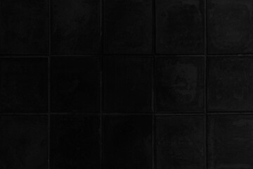 Black porcelain floor tiles pattern and background seamless