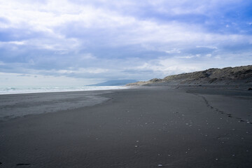 black sand beach
