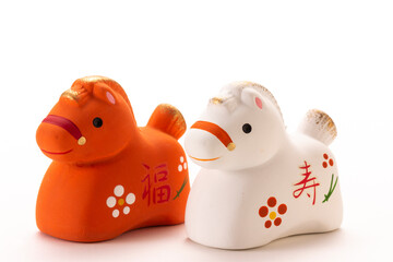 馬の置物、正月飾り