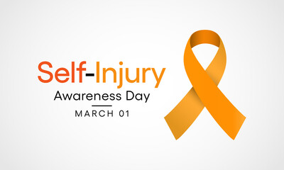Vector illustration on the theme of Self Injury Awareness Day In honor of Adolescent, which occurs annually on March 1st.