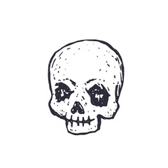 Hand drawn skull head