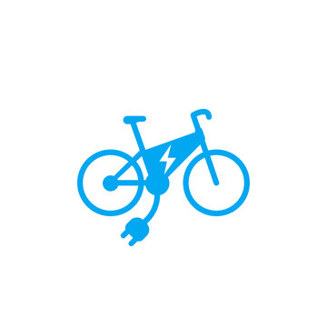 Electric bike icon, e-bike vector