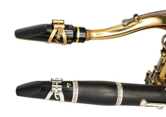 Naklejka premium clarinette et saxophone