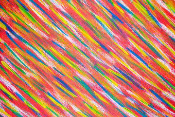 Bright and variegated multicolored background of brush strokes
