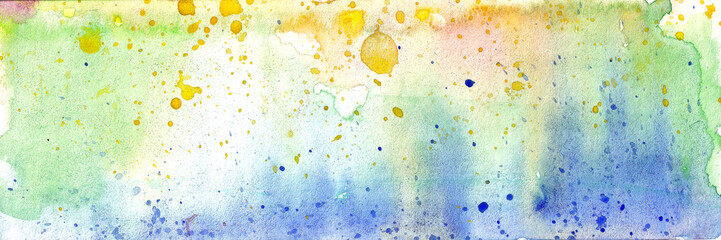 abstract watercolor background. colored spots, blots, splashes. paint texture