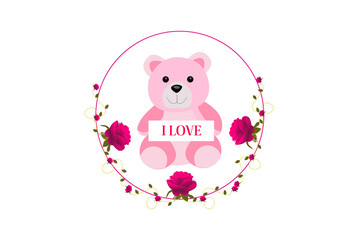 illustration of happy teddy day background with heart shapes, gift boxes, roses vector creative design for greeting cards, banners, brouchers, backgrounds.
