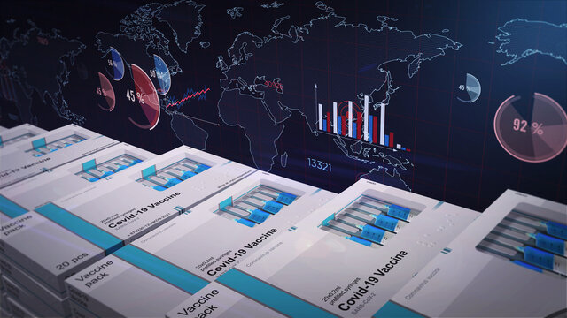 Covid Vaccine Statistics Charts Illustration