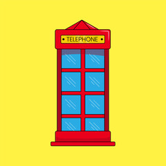 Obraz premium red telephone box