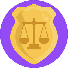 Law and justice Vector Icon. Vector illustration