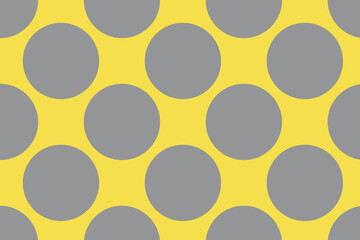 Círculos grises sobre fondo amarillo pantone 2021