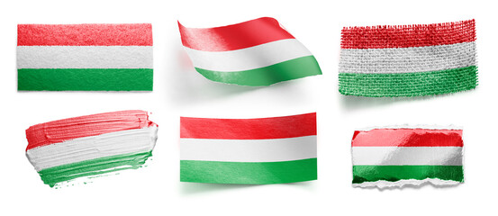 Set of the national flag of Bulgaria on a white background