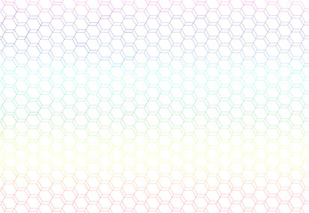 Geometric abstract background with hexagons. Molecule structure and bond. Science, technology and medical concept