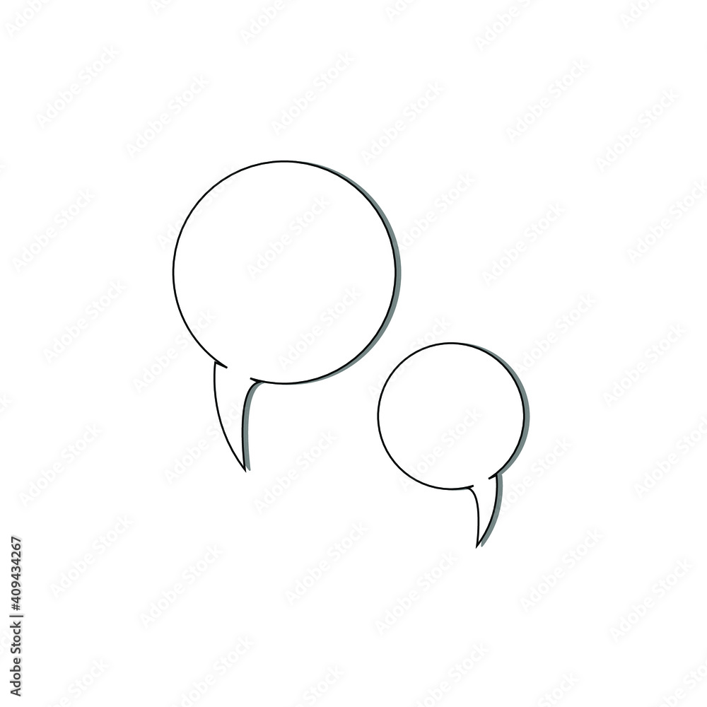 Poster chat icons on trendy isolated backgrounds. chat icon for your website design icon logo, application,