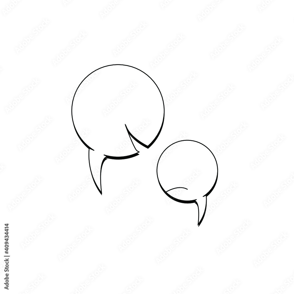 Poster chat icons on trendy isolated backgrounds. chat icon for your website design icon logo, application,