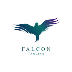 falcon bird logo flying