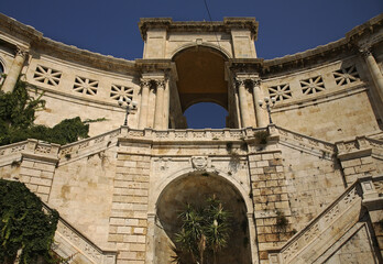 Fototapeta premium Triumphal arch King Umberto I - Saint Remy Bastion in Cagliari. Sardinia. Italy