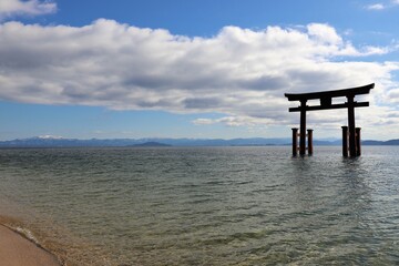 琵琶湖　白髭神社