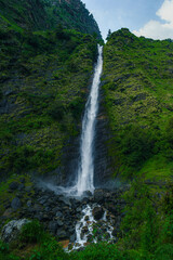waterfall in the mountains