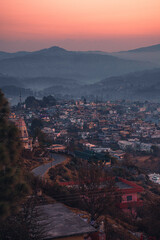 sunset in the mountains